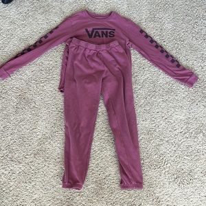 Vans purple lounged set, runs a little small size large(14)